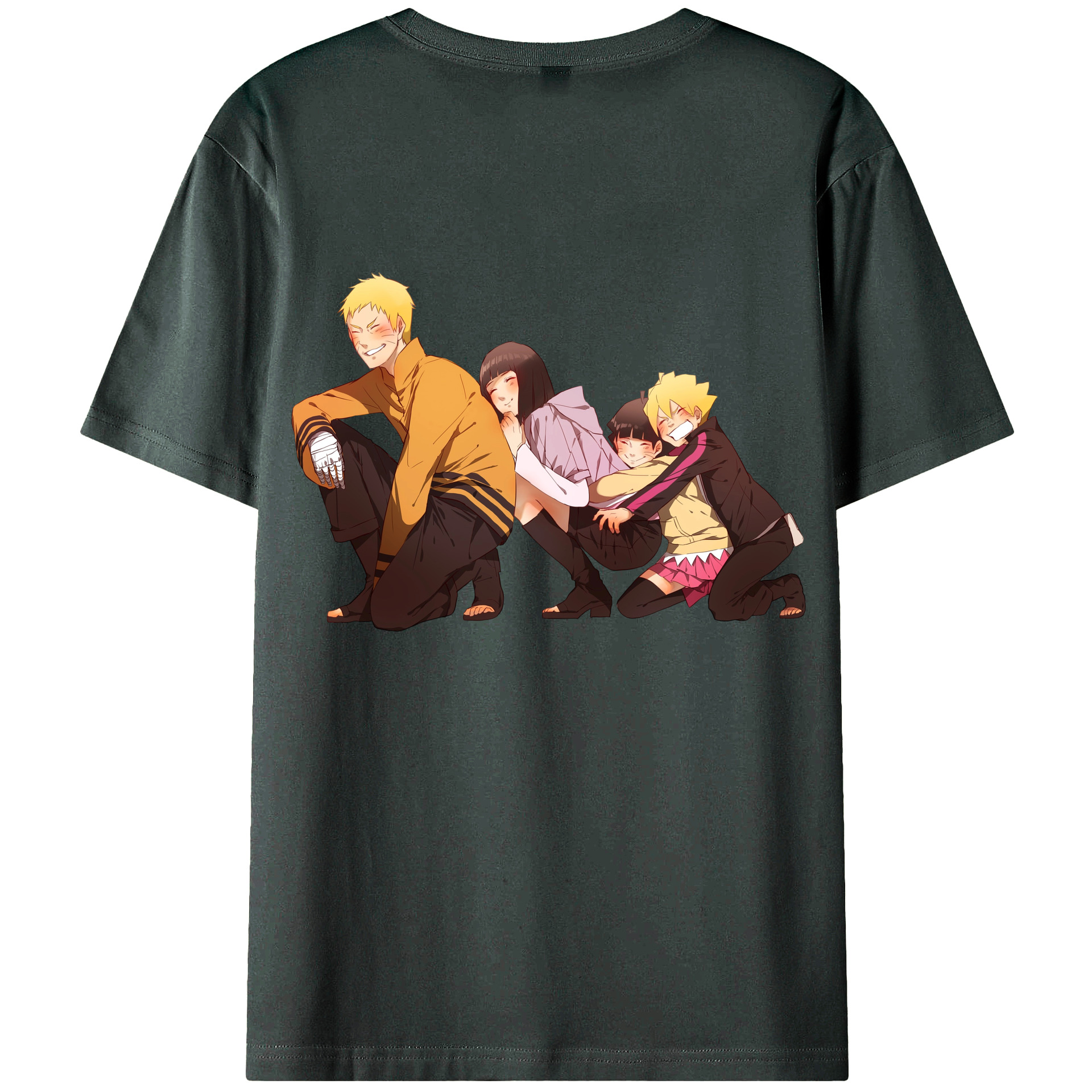 （画像用） NARUTO -ナルト- うずまき ナルト Uzumaki Naruto 綿100％ メンズ半袖Tシャツ（バックプリント） 通気性